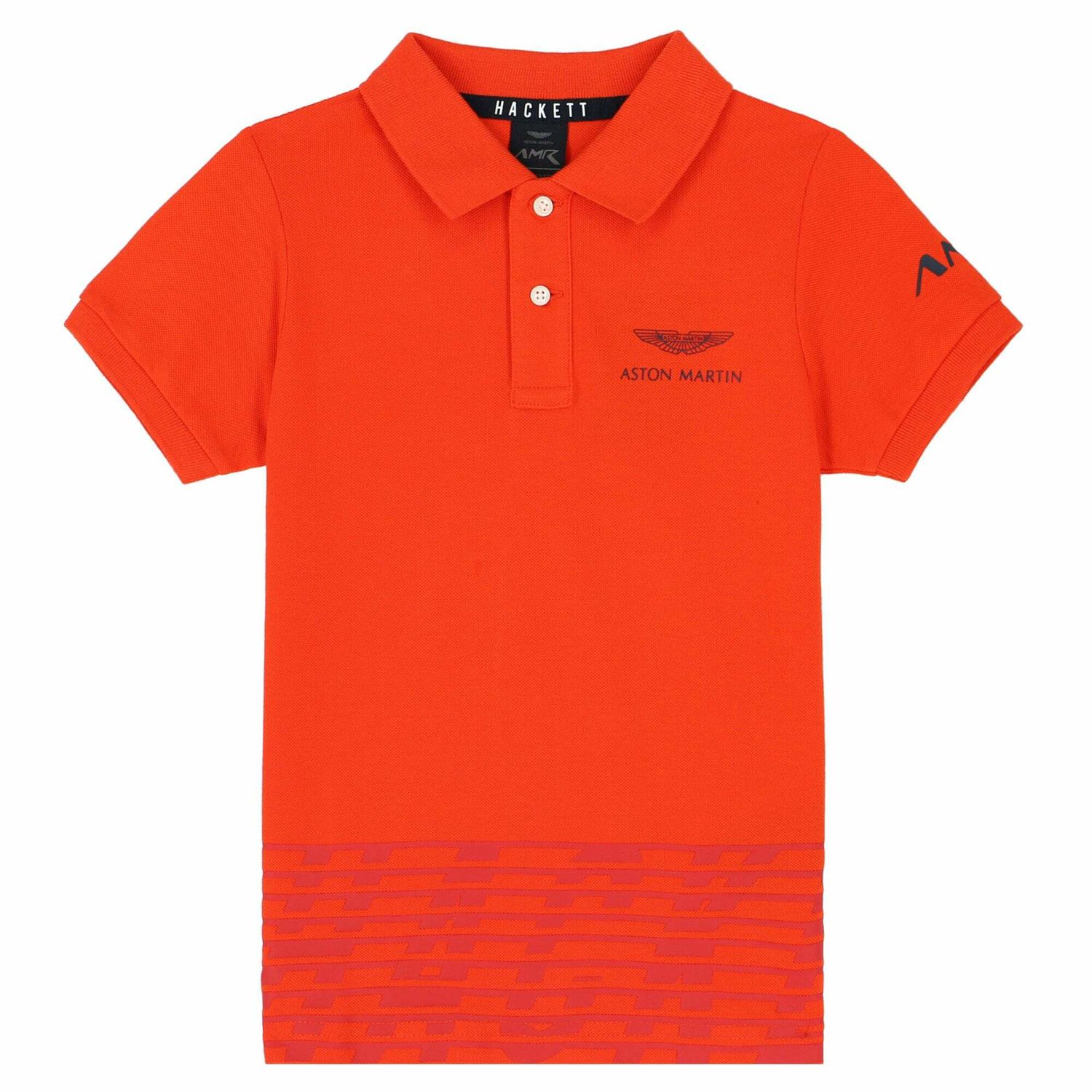 Boys Orange Aston Martin Polo Shirt, 1, hi-res