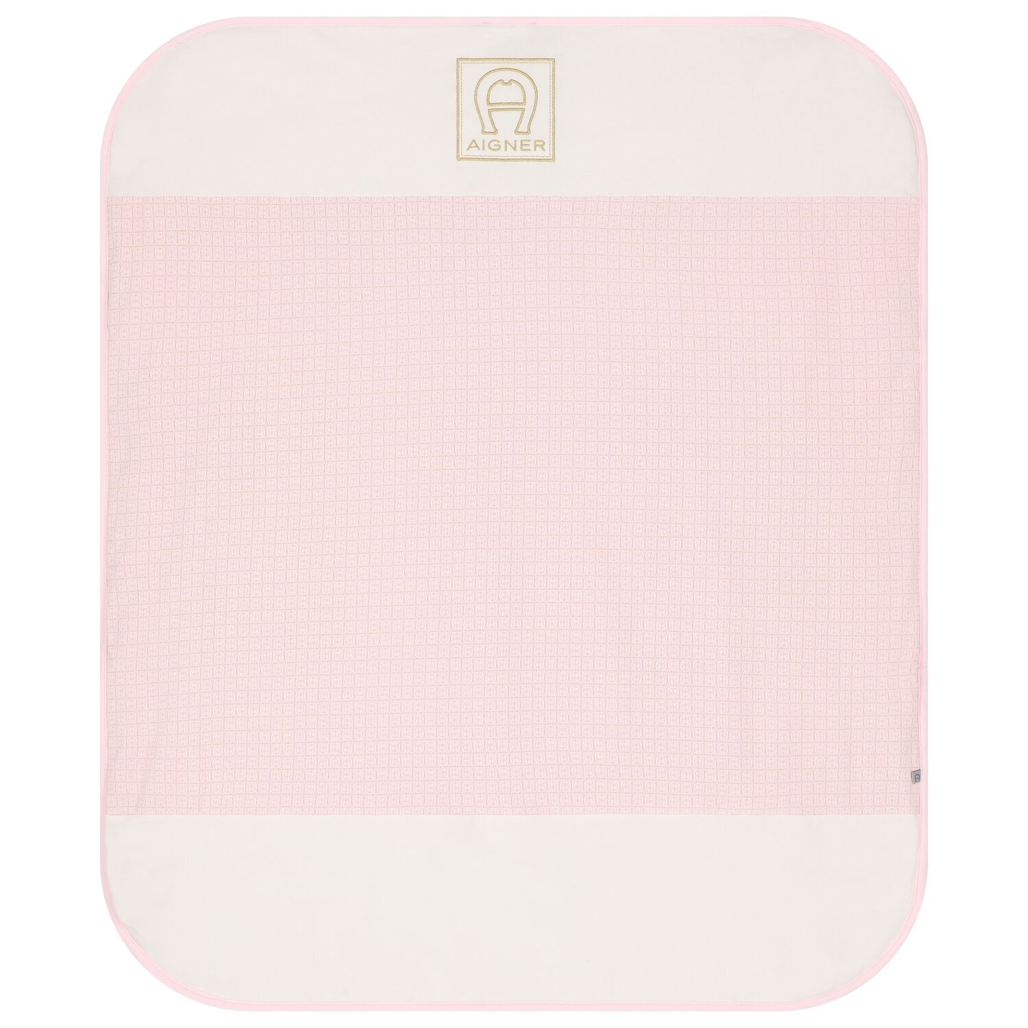 Baby Girls Pink & Gold Logo Blanket, 2, hi-res