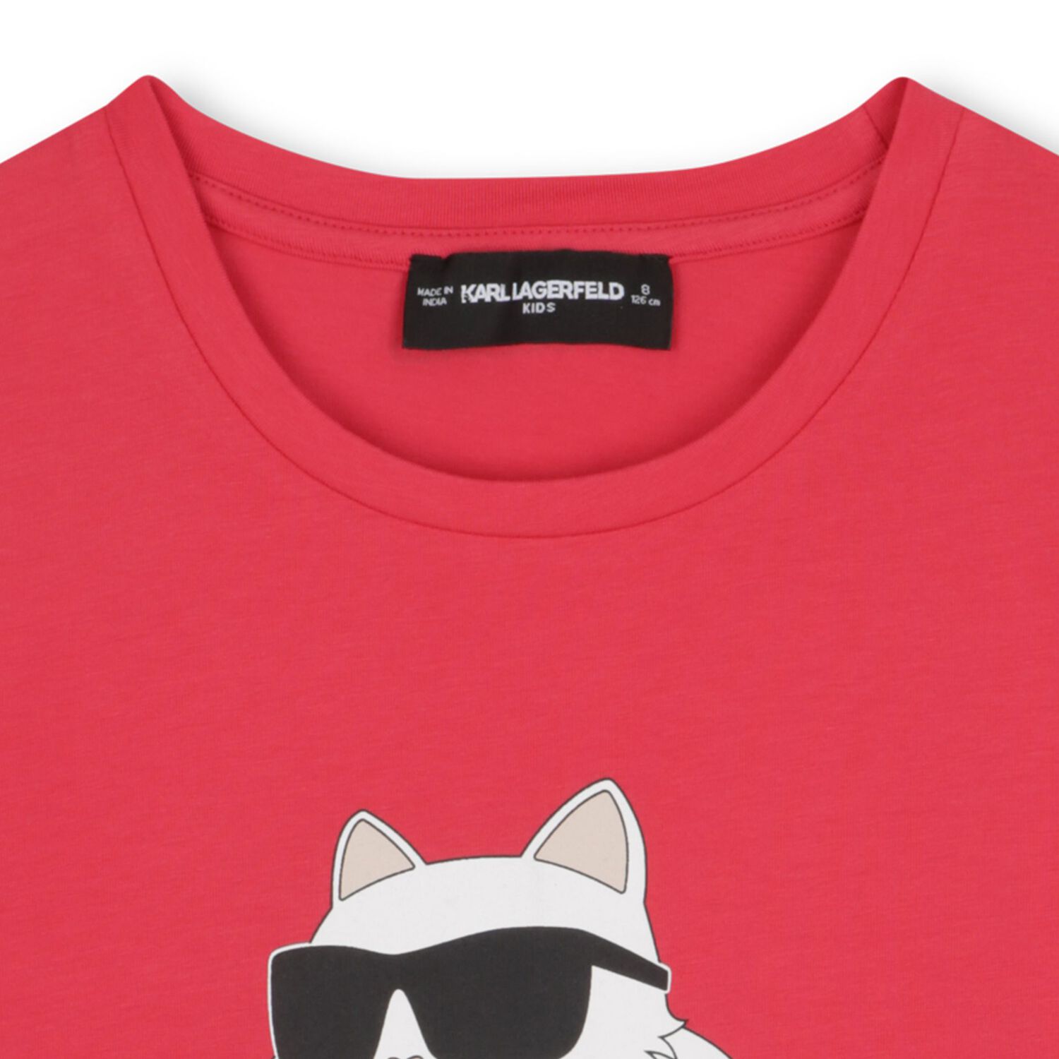Girls Pink Choupette Logo T-Shirt, 2, hi-res