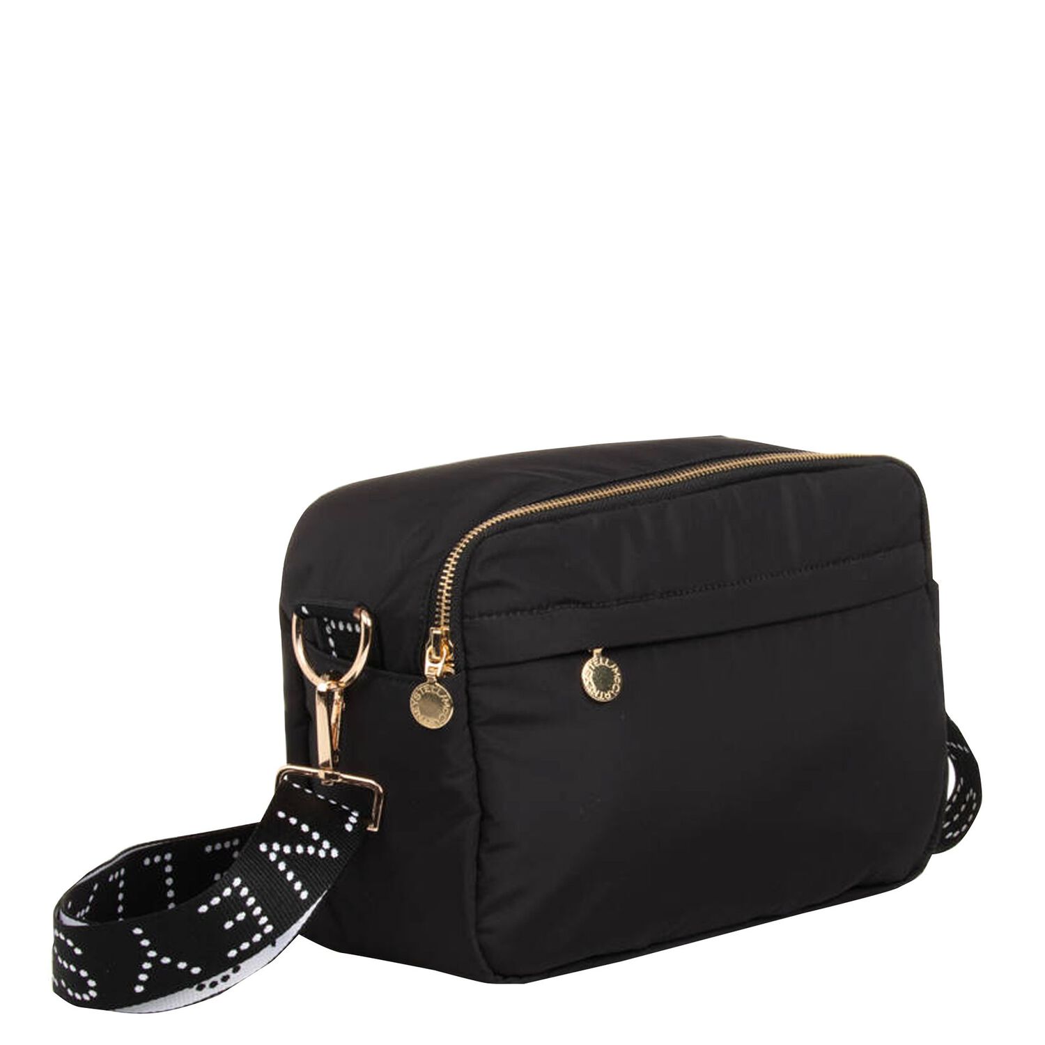 Black Crossbody Baby Diaper Bag, 1, hi-res