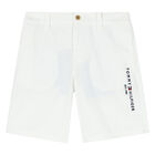 Boys White Logo Shorts, 1, hi-res