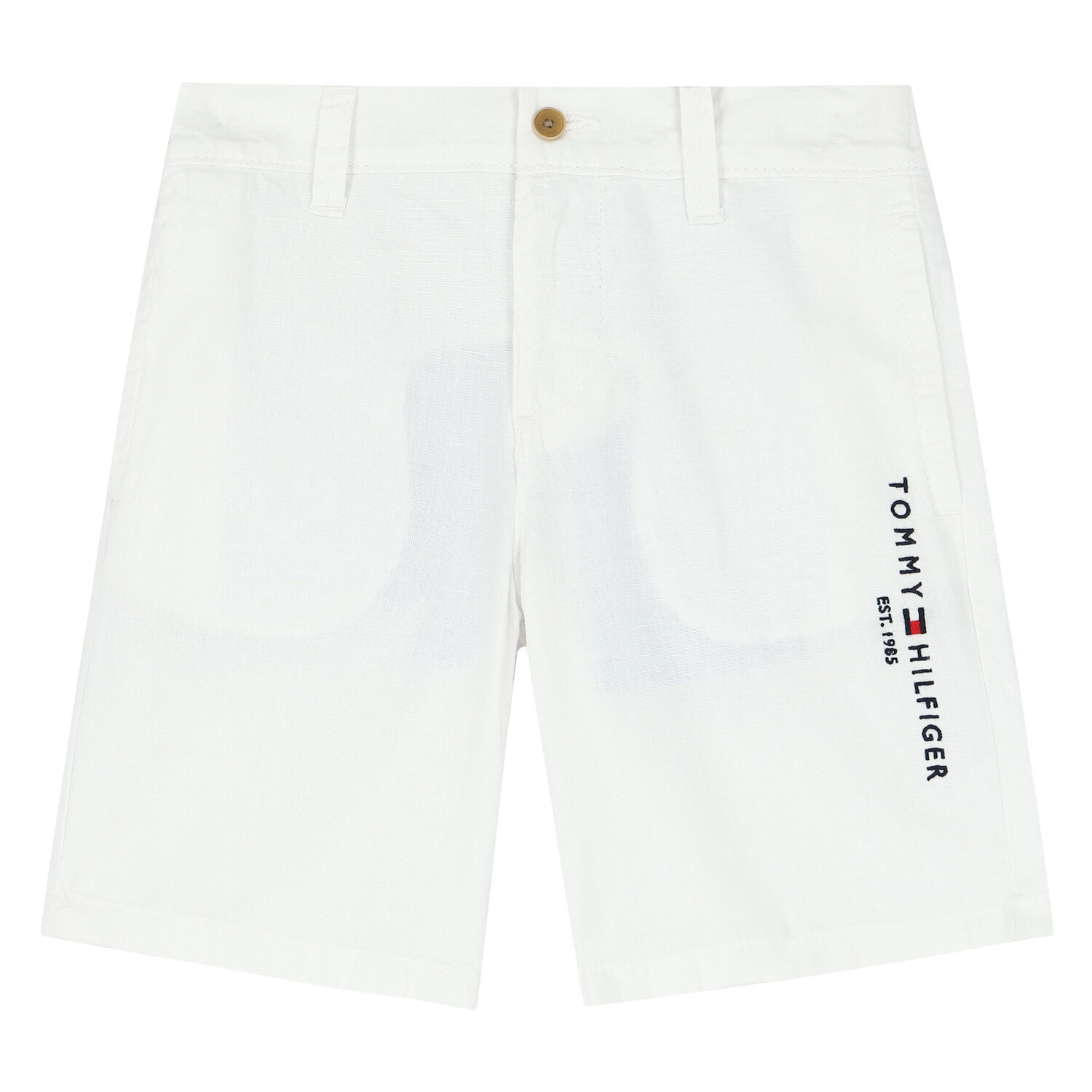 Boys White Logo Shorts, 1, hi-res