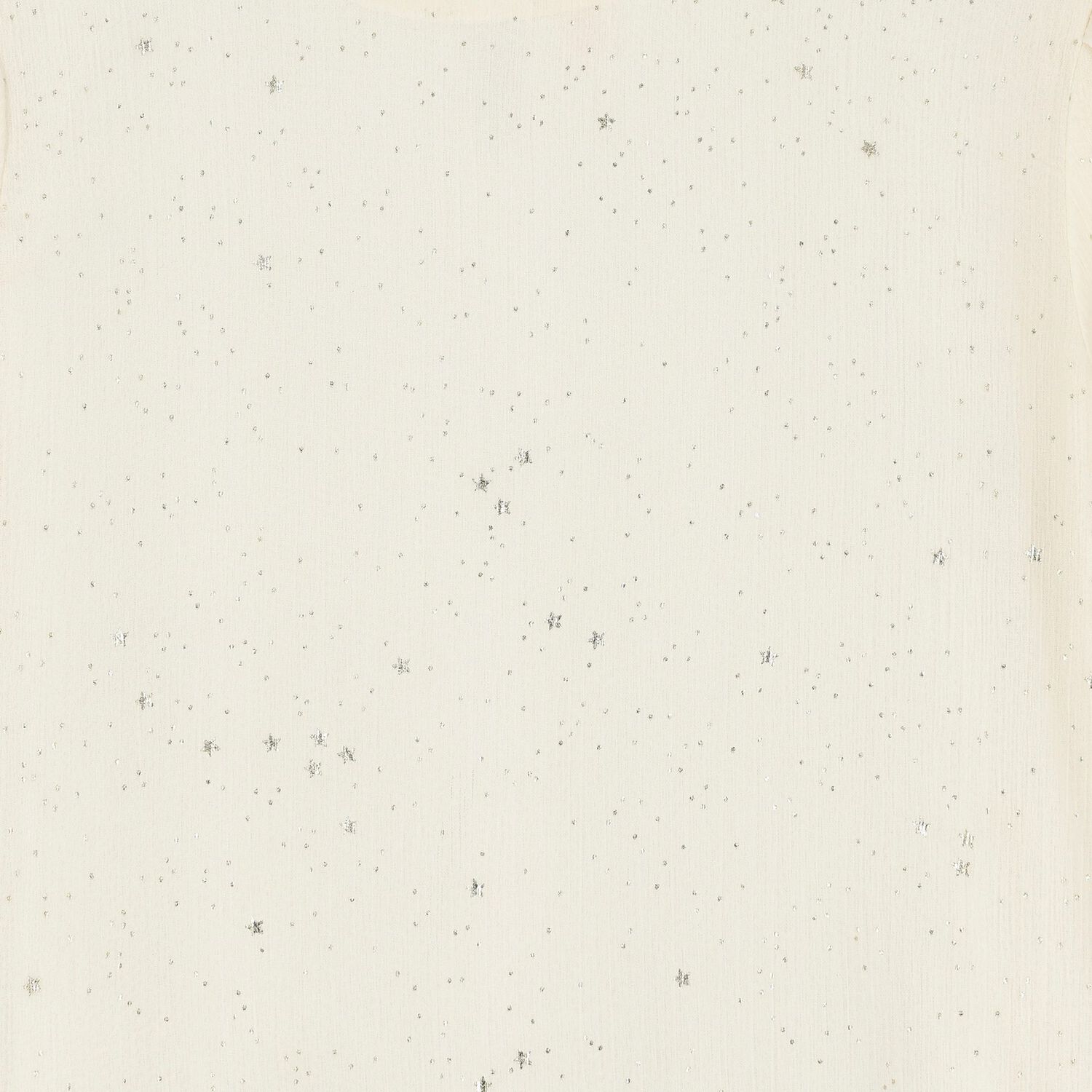 Girls Ivory & Gold Stars Chiffon Dress, 1, hi-res image number null