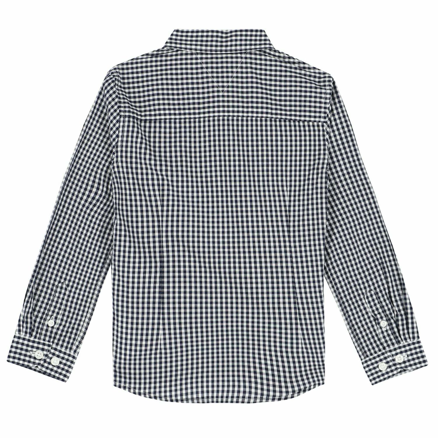 Boys Navy Blue & White Logo Shirt, 2, hi-res image number null