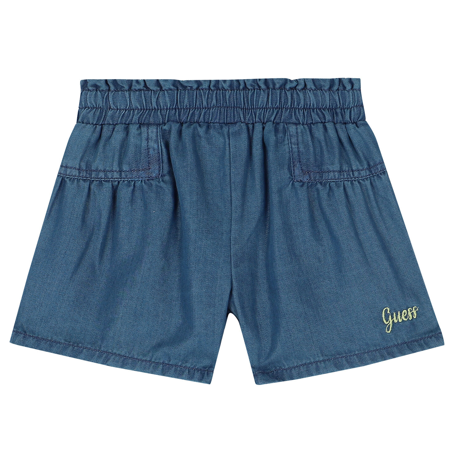 Baby Girls Yellow & Blue Logo Shorts Set, 1, hi-res