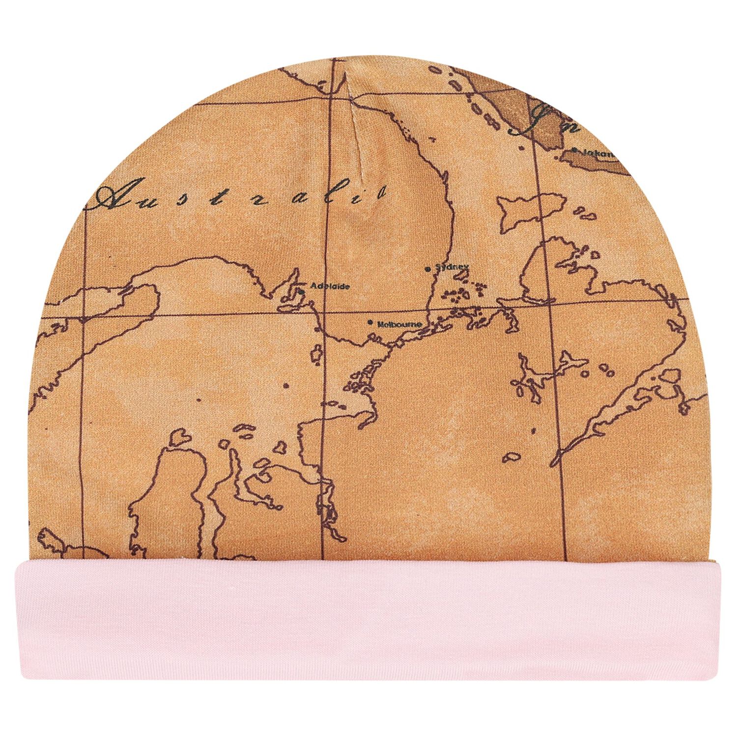 Baby Girls Beige & Pink Geo Map Babygrow Gift Set, 2, hi-res