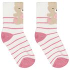 Baby Girls Pink & White Socks (4 Pack), 3, hi-res