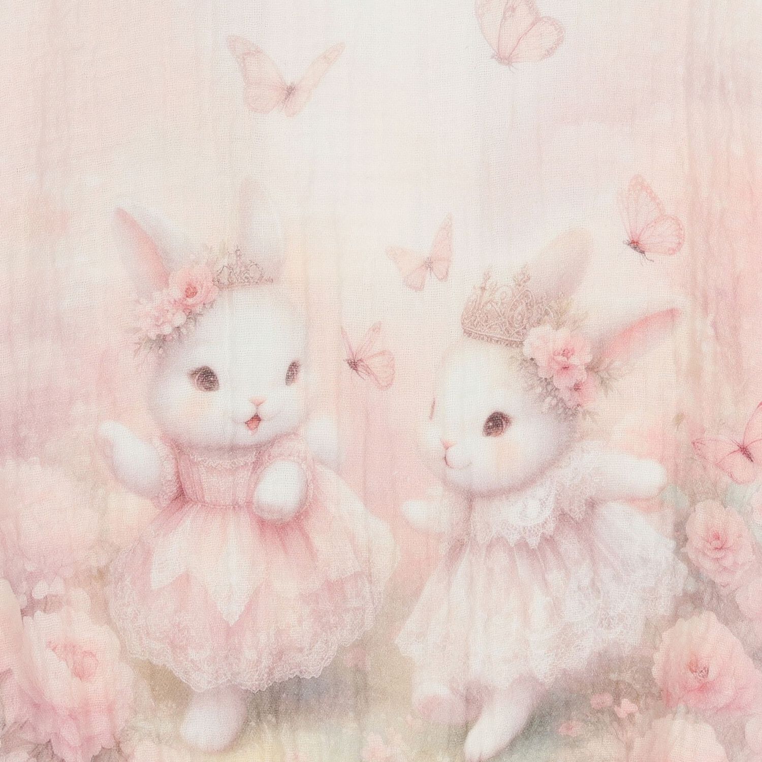 Baby Girls Ivory Bunnies Romper, 1, hi-res