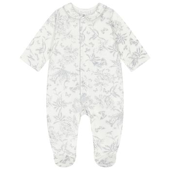 Ivory & Grey Toile De Jouy Babygrow