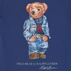 Girls Navy Bear Dress, 1, hi-res