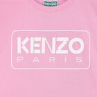 Girls Pink Logo Dress, 1, hi-res