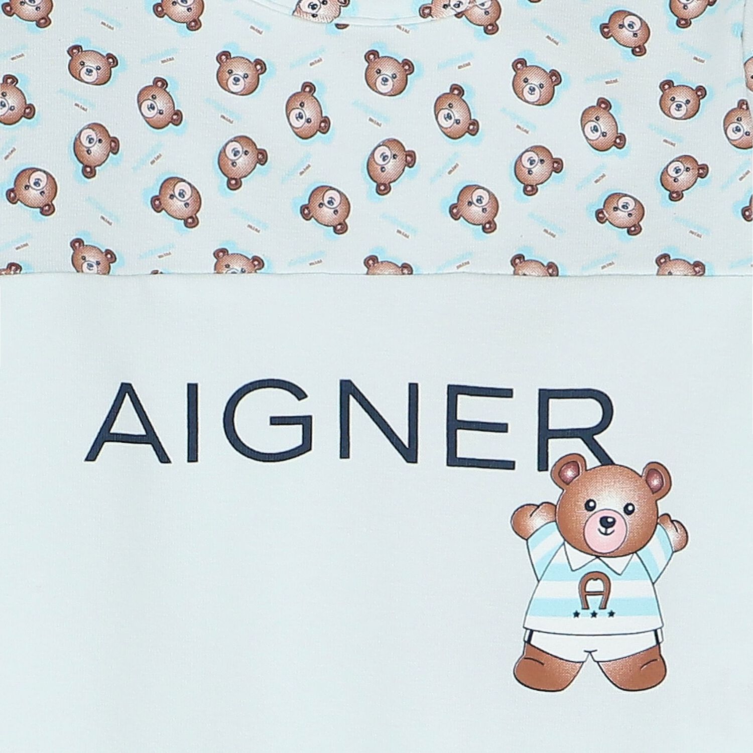 Baby Boys Blue Teddy Bear Logo Babygrow, 2, hi-res