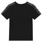 Boys Black Logo T-Shirt, 1, hi-res