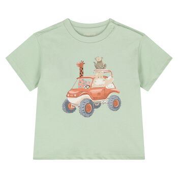 Younger Boys Green Animals T-Shirt