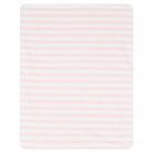 Baby Girls Pink & White Blanket, 1, hi-res