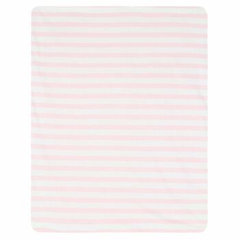 Baby Girls Pink & White Blanket
