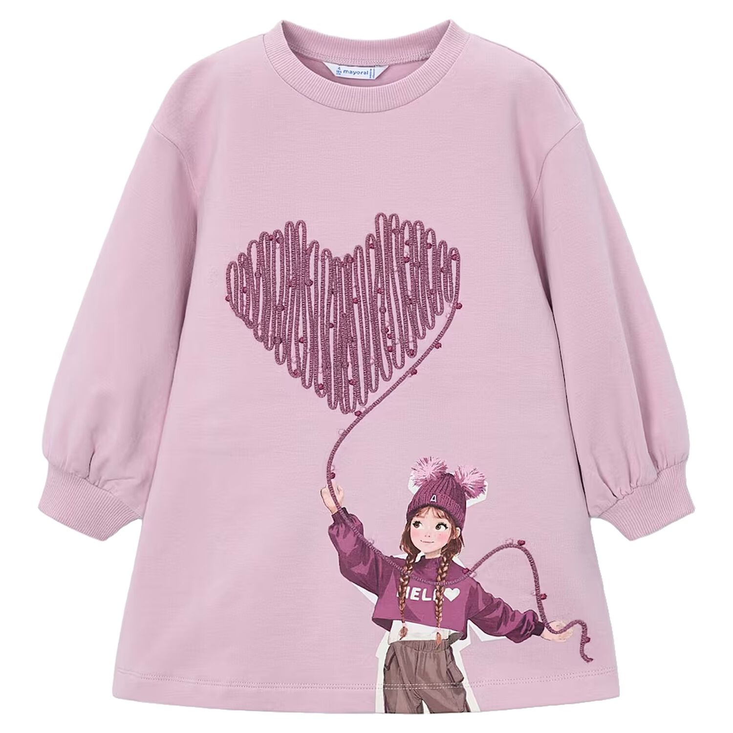 Girls Pink Dress, 1, hi-res