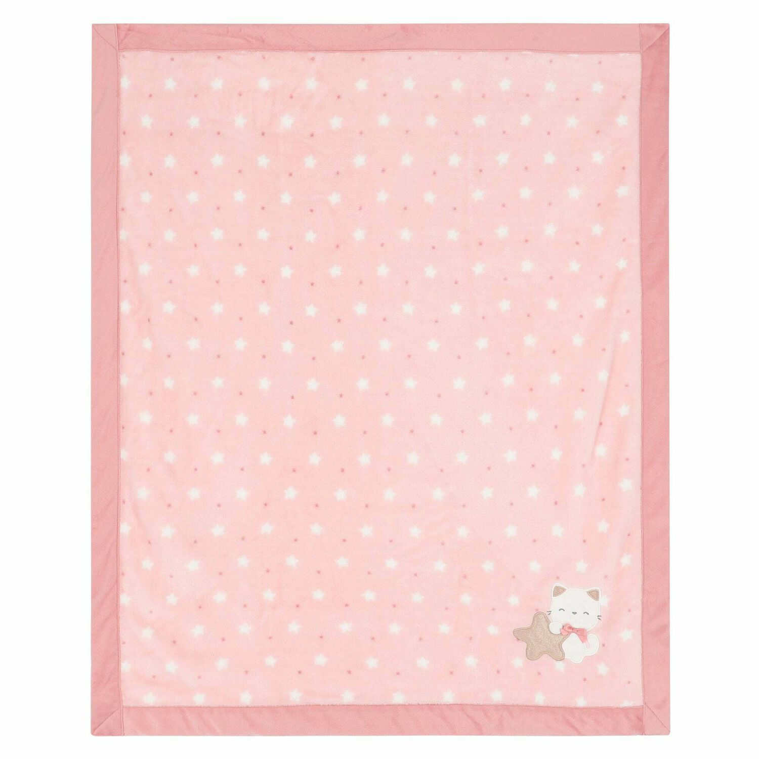 Baby Girls Pink Cat Blanket, 1, hi-res image number null