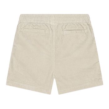 Baby Boys Beige Logo Corduroy Shorts