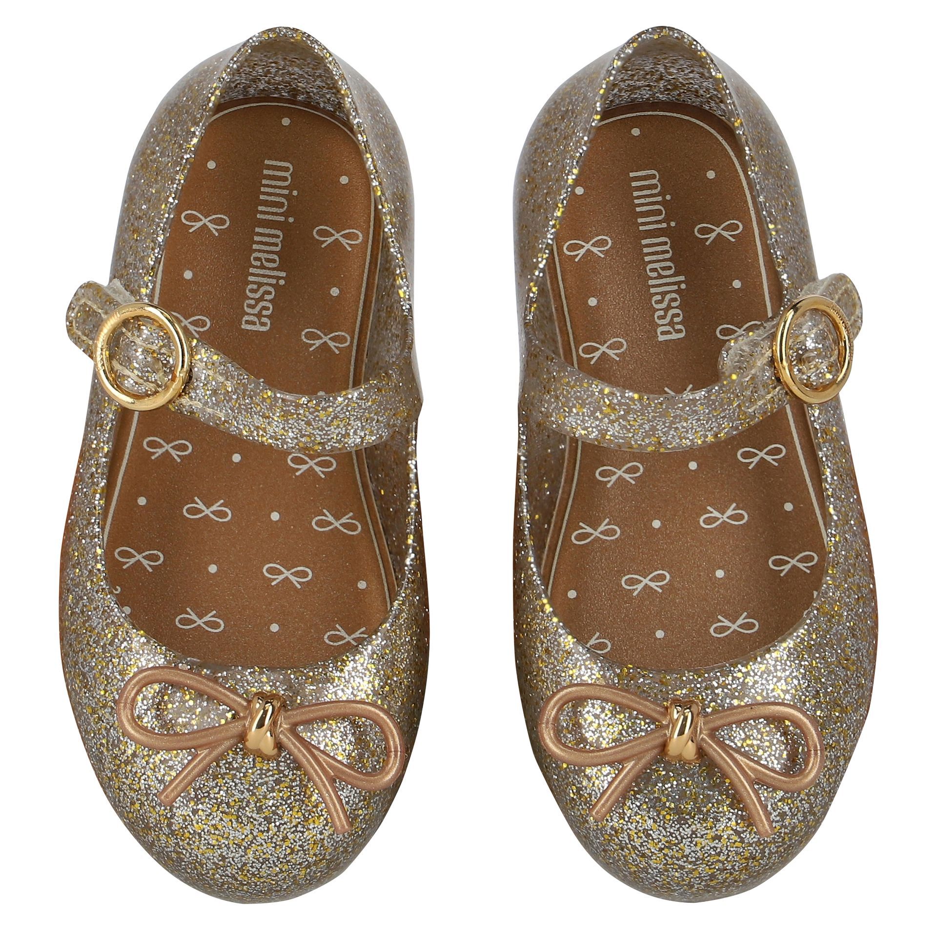Mini melissa gold glitter top