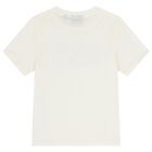 Boys Ivory Logo T-Shirt, 1, hi-res