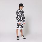 White & Black Logo Shorts, 1, hi-res