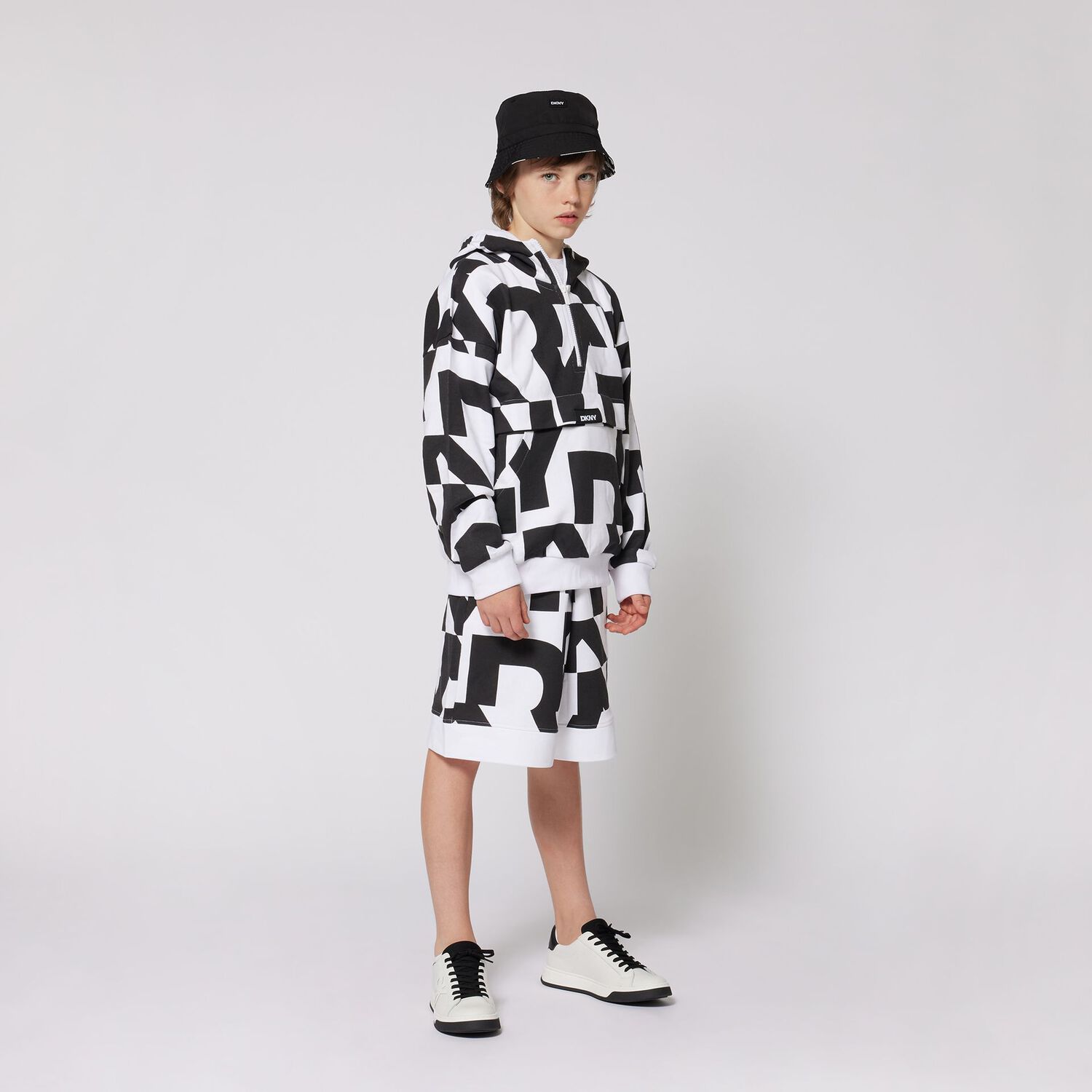 White & Black Logo Shorts, 1, hi-res image number null