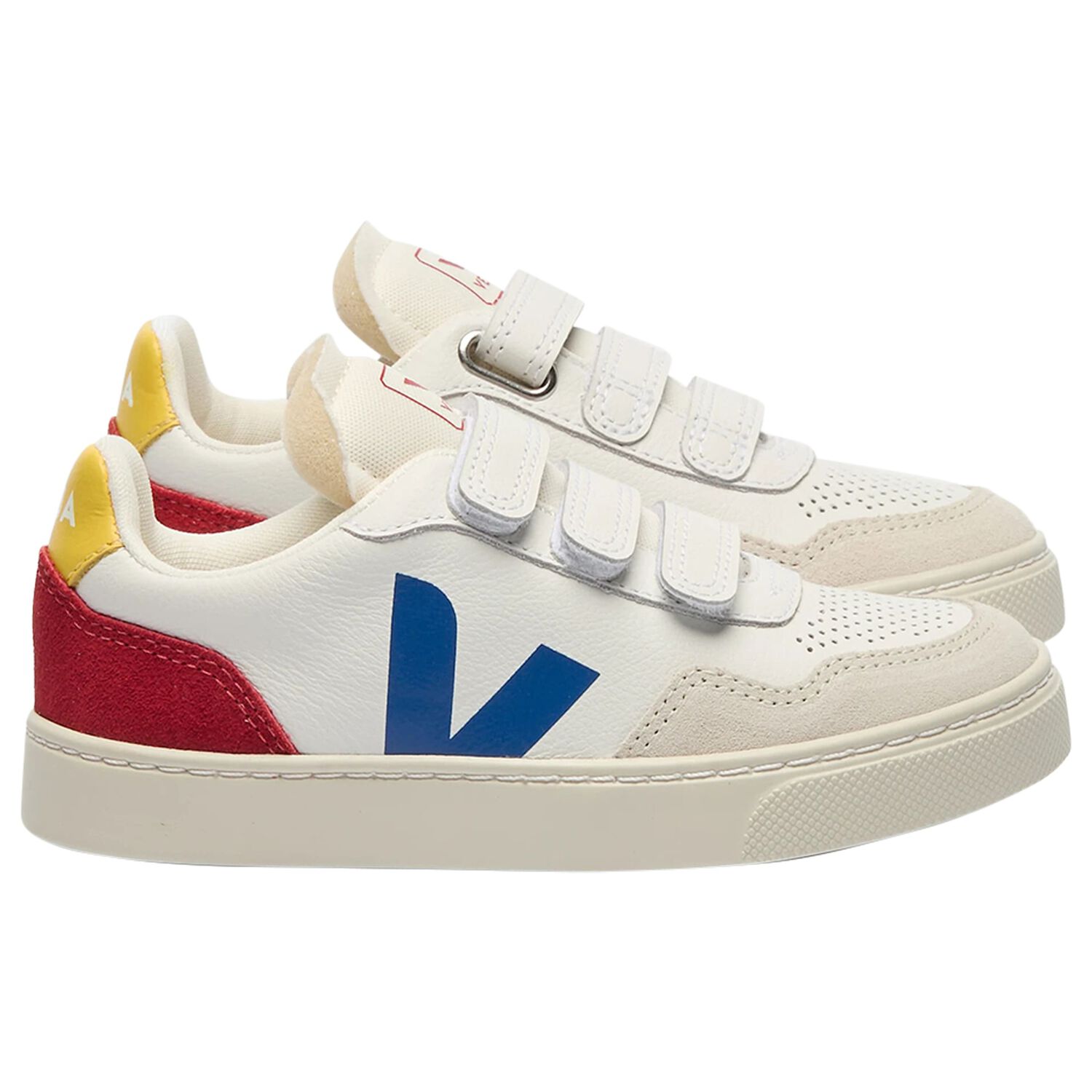 White Logo Leather Trainers , 1, hi-res