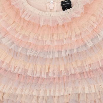 Girls Pink Layered Dress