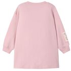 Girls Pink Fleece Sweatshirt Dress, 1, hi-res