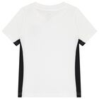 Boys White Logo T-Shirt, 1, hi-res
