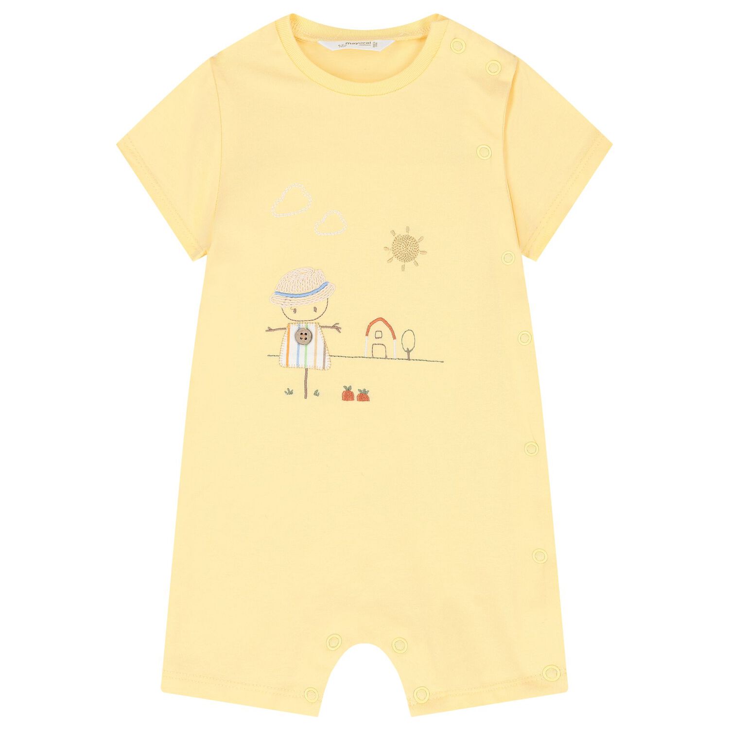 Baby Boys White & Yellow Rompers ( 2-Pack ), 1, hi-res