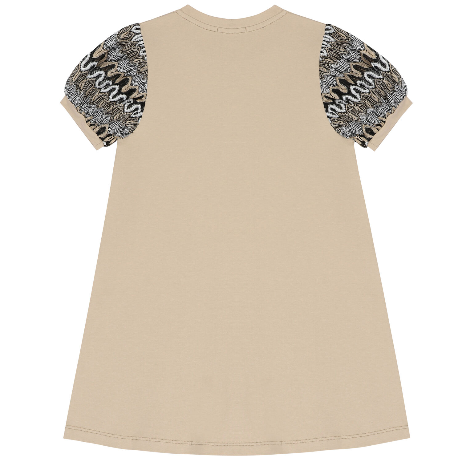 Girls Beige Logo Bag Dress, 1, hi-res