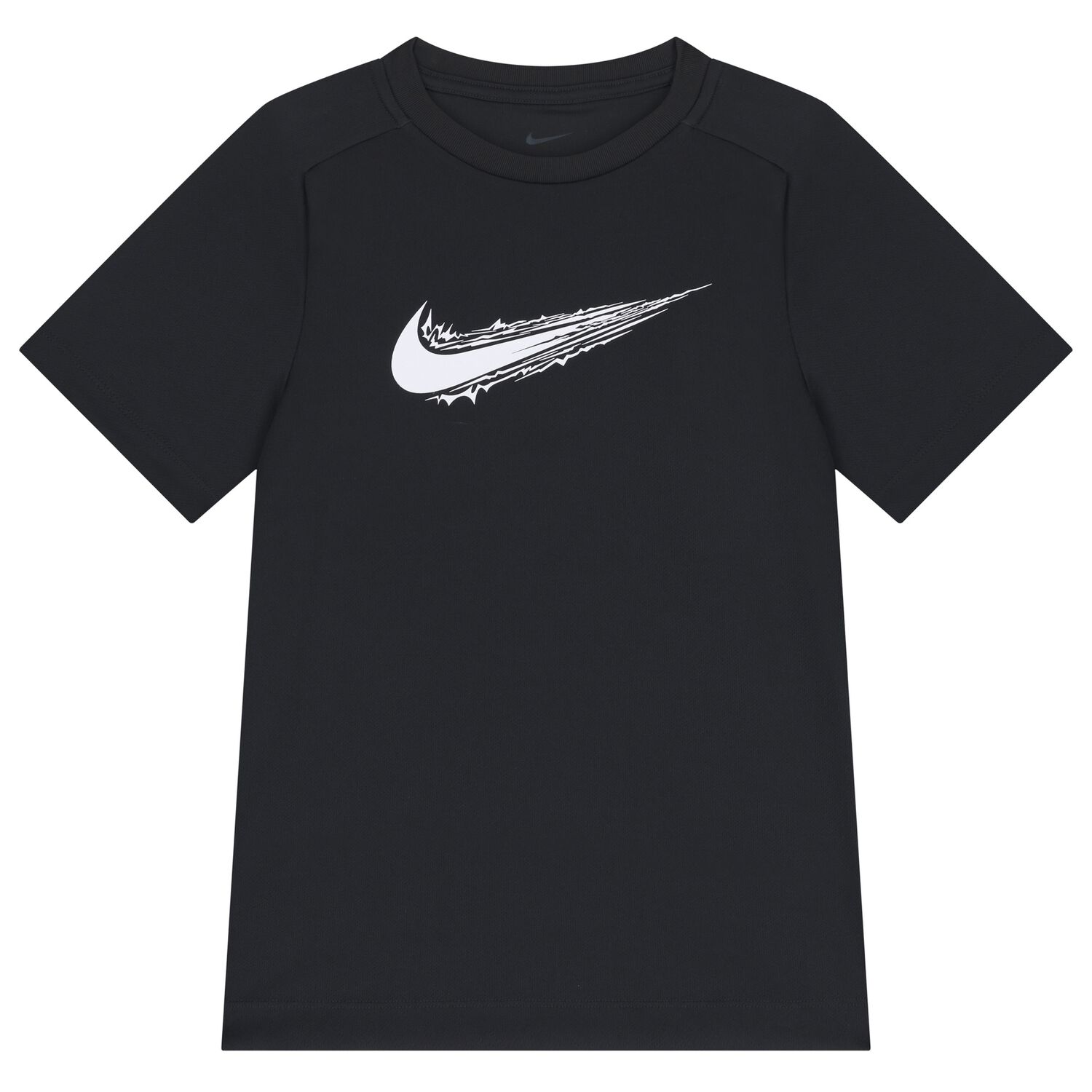 Boys Black Logo T-shirt, 1, hi-res