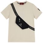 Boys Beige Logo Bag T-Shirt, 2, hi-res