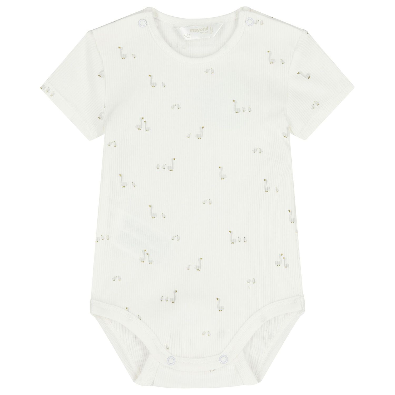Ivory & Grey Bodysuits Set ( 2 Pack ), 1, hi-res