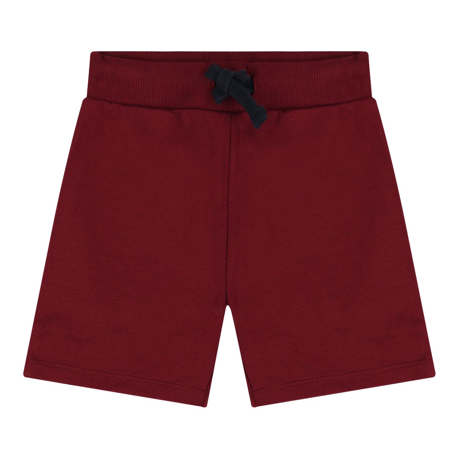Baby Boys White & Burgundy Logo Shorts Set, 2, hi-res