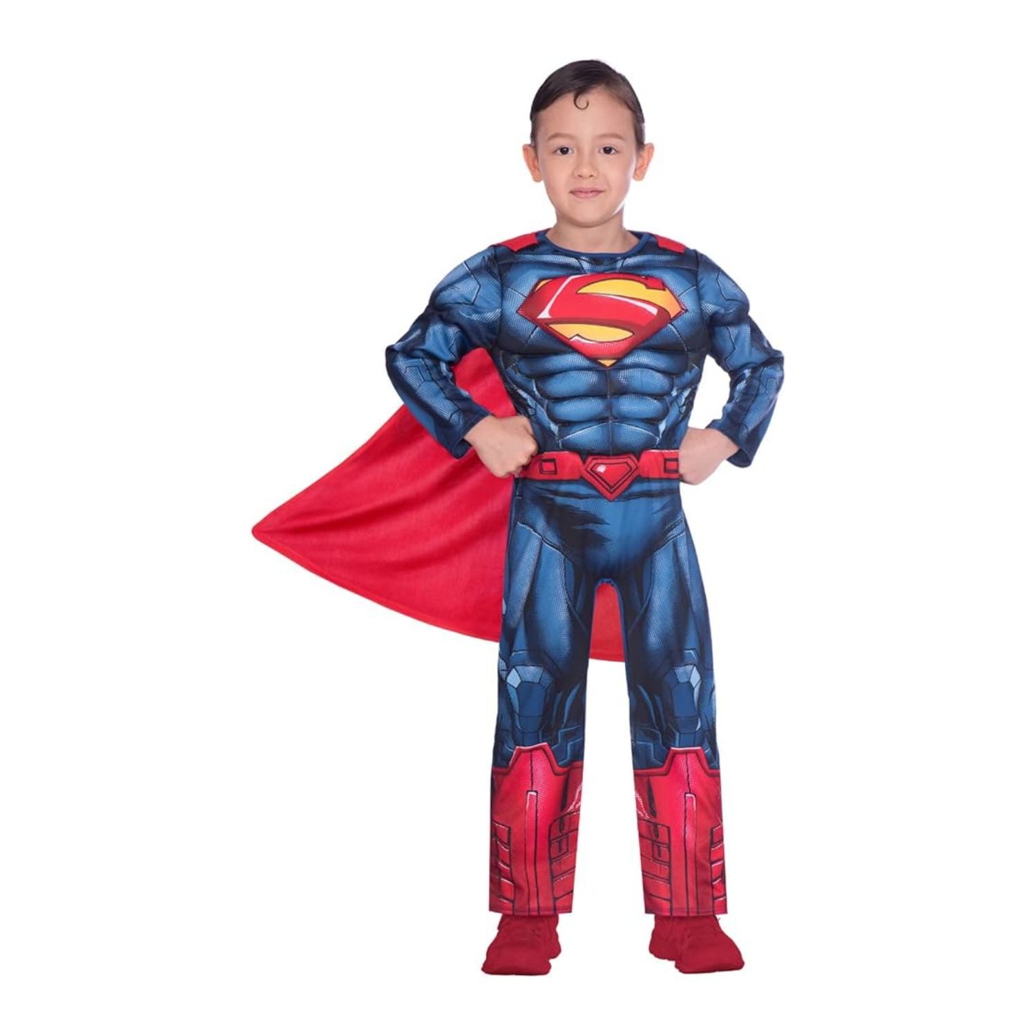 Boys Blue & Red Superman Costume, 1, hi-res image number null