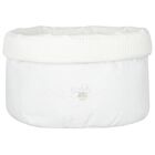 White Logo Baby Accessory Basket, 1, hi-res