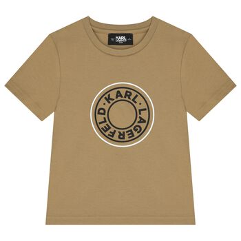 Boys Khaki Logo T-Shirt