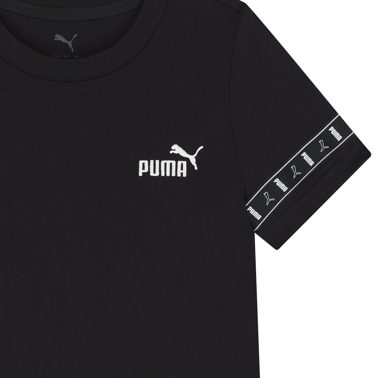 Boys Black Logo T-Shirt, 1, hi-res