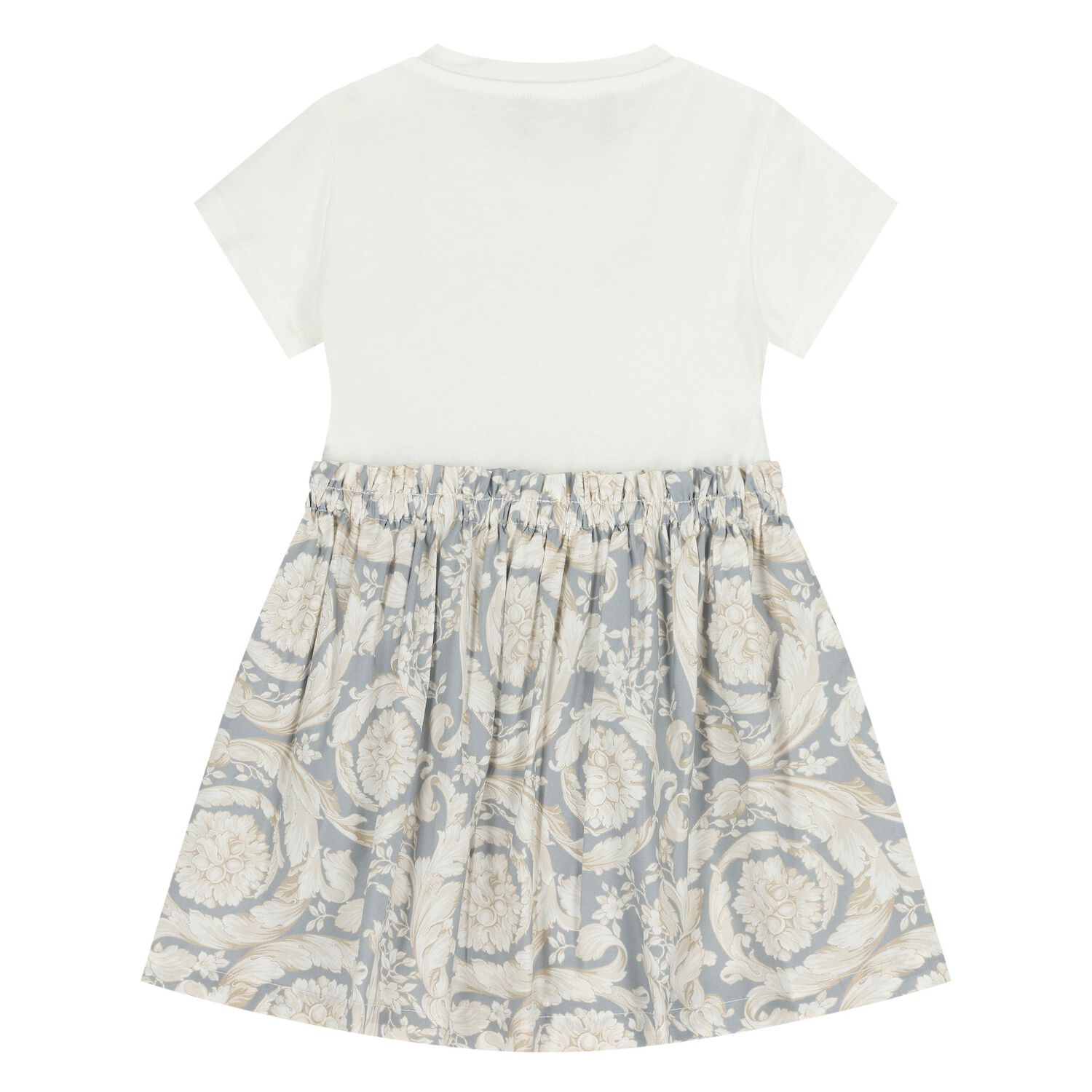 Younger Girls White & Pink Black Dress, 1, hi-res