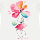 Girls White & Pink Flower Leggings Set, 1, hi-res