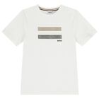 Boys White Logo T-Shirt, 1, hi-res