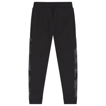 Boys Black Logo Joggers
