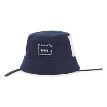 Baby Boys Navy Blue Bucket Hat