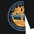 Boys Black Logo Long Sleeve Top, 1, hi-res