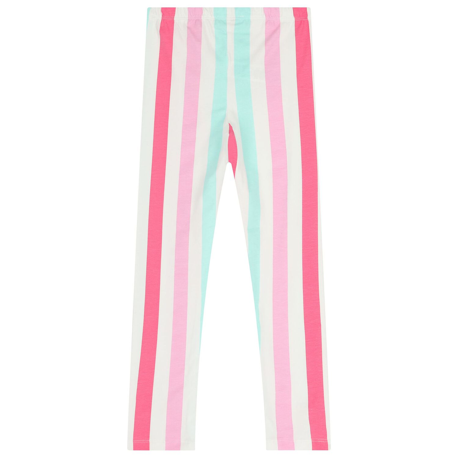 Girls Pink & Aqua Striped Leggings Set , 1, hi-res