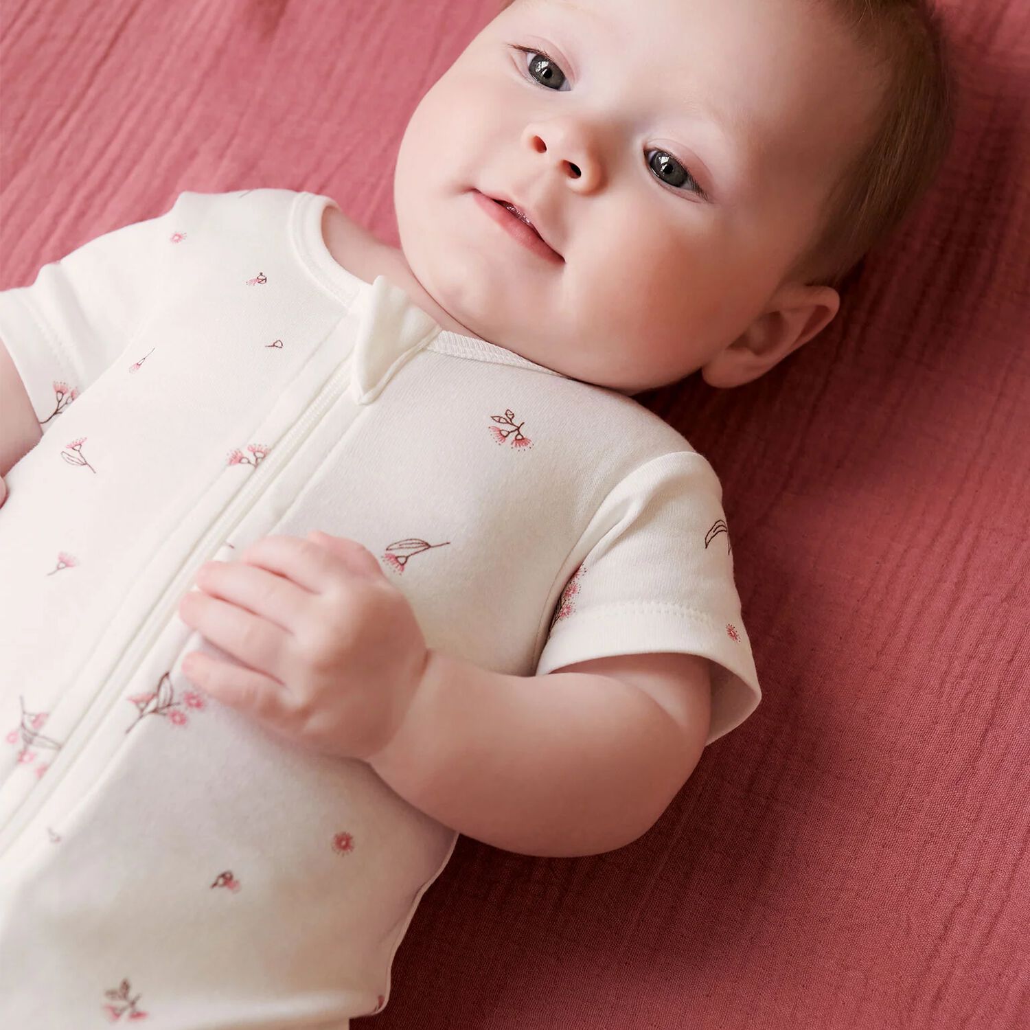 Baby Girls White & Pink Rompers ( 2 Pack ), 1, hi-res