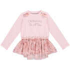 Girls Pink Top & Leggings Set, 1, hi-res